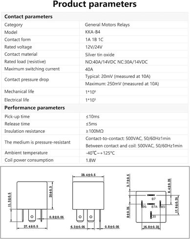 سيارة مكونة من قطعتين بأربعة أرجل 24 فولت JD1914 مرحلات 40/30 أمبير 4 سنون، مع مقابس سلكية، بدون مسند للظهر، مناسبة لإزالة الضباب، جهاز إيقاف التشغيل، التحكم في مضخة الزيت، التحكم في مروحة التبريد in Kuwait