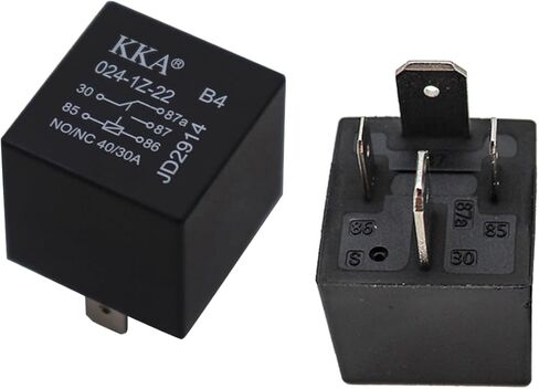 سيارة مكونة من قطعتين بأربعة أرجل 24 فولت JD1914 مرحلات 40/30 أمبير 4 سنون، مع مقابس سلكية، بدون مسند للظهر، مناسبة لإزالة الضباب، جهاز إيقاف التشغيل، التحكم في مضخة الزيت، التحكم في مروحة التبريد in Kuwait