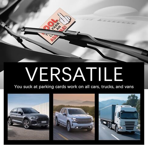 60PCS Funny Bad Parking Cards,You Suck at Parking/You Parked Like an Assholé Cards Look Like Real $100/$50 Bills,Bad Parkings Stickers with 6 Hilarious Designs as Prank Gifts in Kuwait