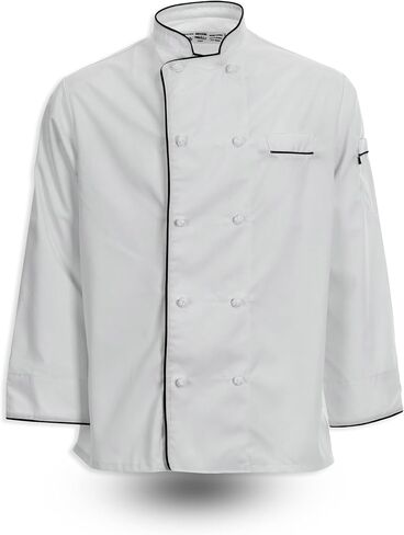 100% MVS Spun Polyester Master Chef Coat Long Sleeve C355 in Saudi Arabia
