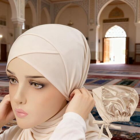 ® 3 قطع من قبعات عمامة إسلامية، قبعات حجاب داخلية، وشاح سفلي متقاطع، أغطية رأس in Kuwait