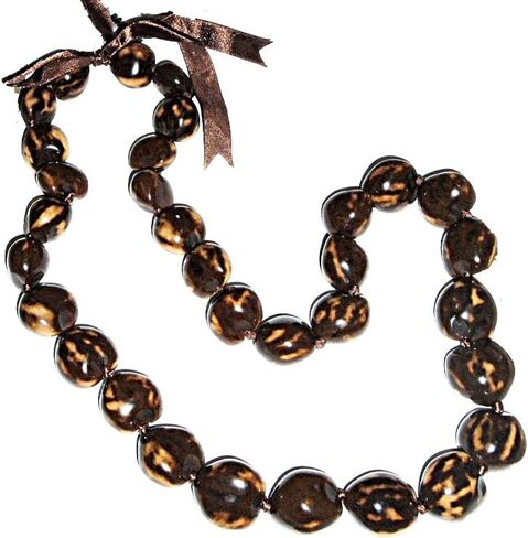 نمر هاواي براون / تان كوكوي الجوز التخرج لوا لي قلادة in Kuwait