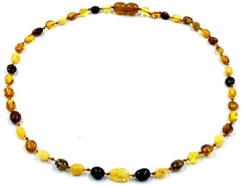 قلادة عنبر للنساء للرجال - قلادة عنبر مصنوعة يدويًا للبالغين 18 بوصة. in Kuwait