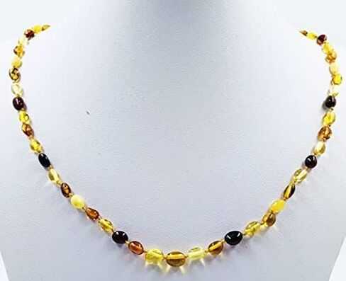 قلادة عنبر للنساء للرجال - قلادة عنبر مصنوعة يدويًا للبالغين 18 بوصة. in Kuwait