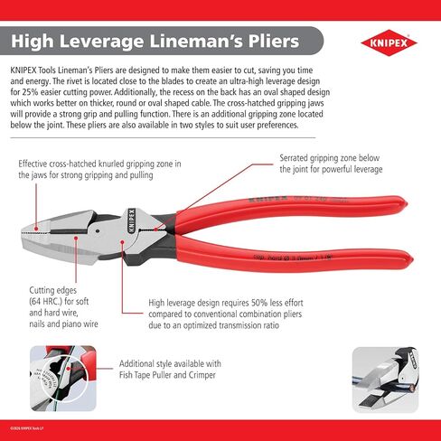 Knipex Tools LP - 0901240SBA كماشة خطية عالية الرفع مقاس 9.5 بوصة in Saudi Arabia
