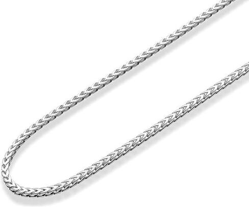 قلادة سلسلة فرانكو من الفضة الإسترليني عيار 925 من QUADRI - صناعة إيطالية بلمسة نهائية مضادة للتشوه - سلسلة فضية للجنسين للرجال والنساء - 20-22 - 24 بوصة in Kuwait