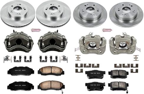 Power Stop KCOE706 Autospecialty 1-Click OE طقم فرامل بديل مع الفرجار لهوندا بريلود 1997-2001 [نموذج محدد] in Saudi Arabia