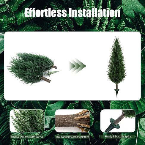 مجموعة أشجار توبياري من خشب الأرز الاصطناعي بطول 3.3 قدم مكونة من قطعتين مع ارتفاع، شجيرات نباتات وهمية مقاومة للأشعة فوق البنفسجية، شجيرات السرو الواقعية الزائفة دائمة الخضرة، شجرة الصنوبر للمزارعين في الهواء الطلق، ديكور خضرة الشرفة الأمامية in Kuwait