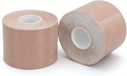 2 Pcs Boob Tape for Breast Lift - BoobTape with 10 Pcs Pasties,Body Tape for Women Invisible Breast Bra Tape (4 * 4) Beige in Saudi Arabia