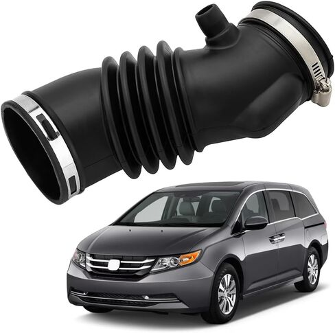 أنبوب خرطوم سحب الهواء للمحرك 17228-RV0-A00 متوافق مع Honda Odyssey 2011-2017 V6 3.5L - مادة EPDM أنبوب مرشح سحب الهواء المطاطي طويل الأمد مع المشابك استبدال 17228RV0A00 165784S100 696-159 in Kuwait