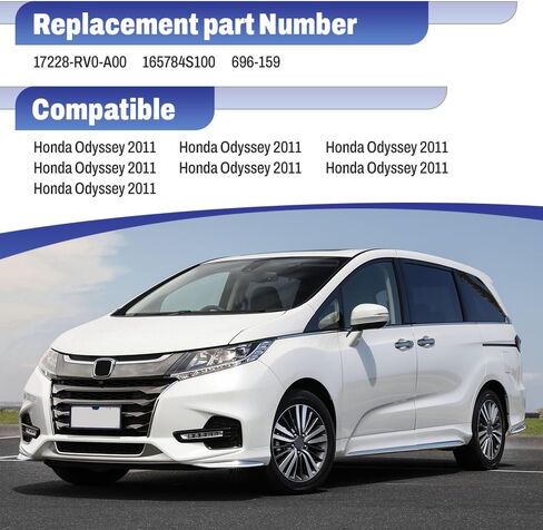 أنبوب خرطوم سحب الهواء للمحرك 17228-RV0-A00 متوافق مع Honda Odyssey 2011-2017 V6 3.5L - مادة EPDM أنبوب مرشح سحب الهواء المطاطي طويل الأمد مع المشابك استبدال 17228RV0A00 165784S100 696-159 in Kuwait