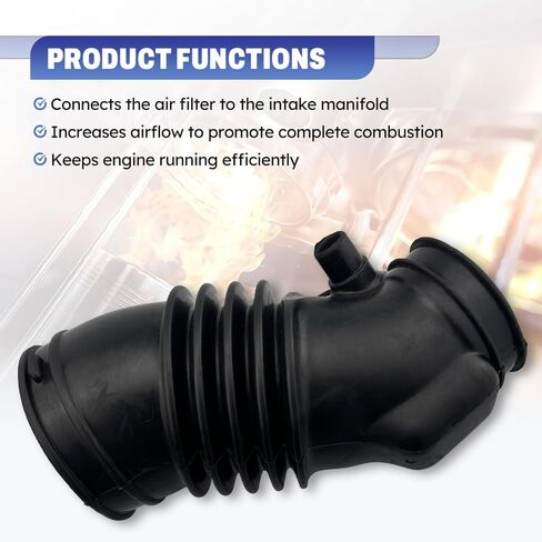أنبوب خرطوم سحب الهواء للمحرك 17228-RV0-A00 متوافق مع Honda Odyssey 2011-2017 V6 3.5L - مادة EPDM أنبوب مرشح سحب الهواء المطاطي طويل الأمد مع المشابك استبدال 17228RV0A00 165784S100 696-159 in Kuwait