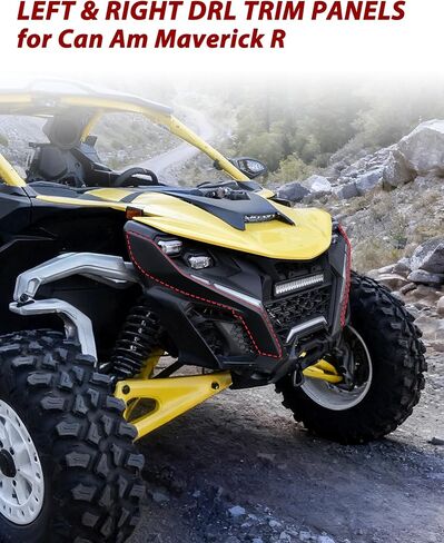 لوحات زخرفة الإضاءة النهارية لـ Can Am Maverick R 2024+، مجموعة لوحة زخرفة DRL لملحقات Can-Am Maverick R MAX X RS 2024-2026، استبدال #708500016#708500017، اليسار واليمين in Saudi Arabia