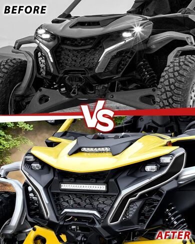 لوحات زخرفة الإضاءة النهارية لـ Can Am Maverick R 2024+، مجموعة لوحة زخرفة DRL لملحقات Can-Am Maverick R MAX X RS 2024-2026، استبدال #708500016#708500017، اليسار واليمين in Saudi Arabia
