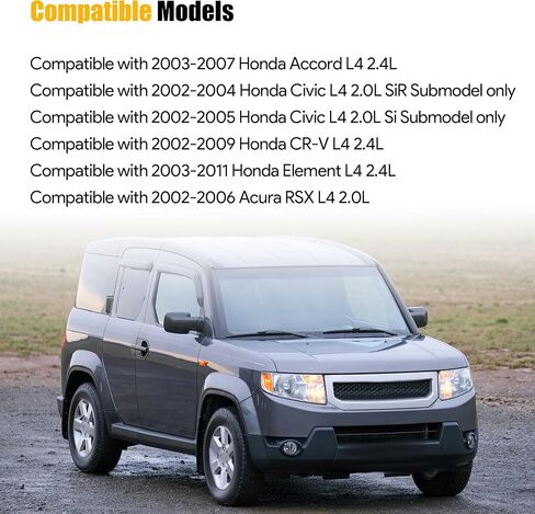 صمام بكرة الملف اللولبي VTEC مع مفتاح ضغط الزيت وحشية مناسب لـ 2002-2011 Honda Accord Civic CR-V Element Acura RSX L4 2.4L يستبدل 15810-RAA-A03 15810-PNE-G01 15810-PPA-A01 917-224 in Kuwait