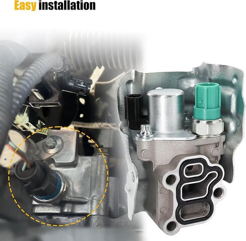 صمام بكرة الملف اللولبي VTEC مع مفتاح ضغط الزيت وحشية مناسب لـ 2002-2011 Honda Accord Civic CR-V Element Acura RSX L4 2.4L يستبدل 15810-RAA-A03 15810-PNE-G01 15810-PPA-A01 917-224 in Kuwait