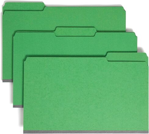 Smead Pressboard Fastener File Folder with SafeSHIELD Fasteners, 2 Fasteners, 1/3-Cut Tab, 2" Expansion, Legal Size, Bright Red, 25 per Box (19936) in Saudi Arabia