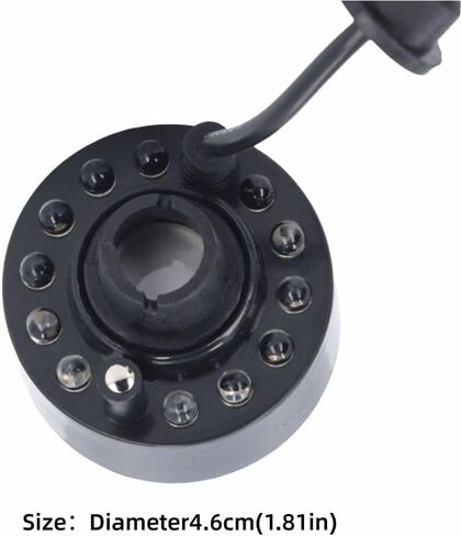 Black Plastic Reptile Tank Fogger Quiet Operations Mini LED Colorful Lights Fog Machine Reptile Humidifier Terrarium Fish Tank Supplies in Kuwait