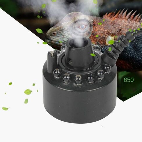 Black Plastic Reptile Tank Fogger Quiet Operations Mini LED Colorful Lights Fog Machine Reptile Humidifier Terrarium Fish Tank Supplies in Kuwait