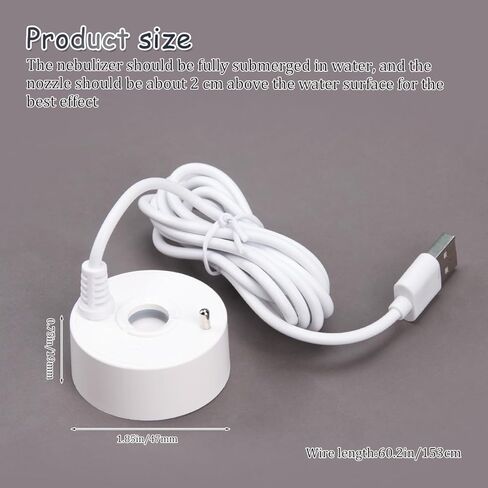 ZORZA 1Pcs USB Mist Maker Fogger Air Humidifier with Water Level Sensor 5V Waterproof Atomizer for Fish Tank Aquarium Pond Fountain Rockery Decor with Long Cable in Saudi Arabia