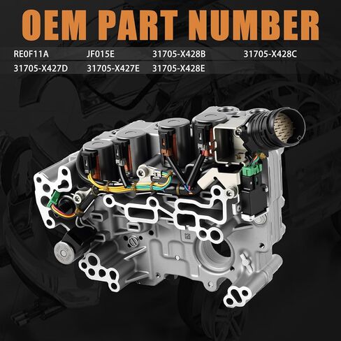 RE0F11A JF015E CVT Transmission Valve Body W/Solenoid fit for Nissan Sentra Versa 1.6L 1.8L 2013 2014 2015 2016 2017 2018 2019 Replaces 31705-X428B 31705-X428C 31705-X427D in Saudi Arabia