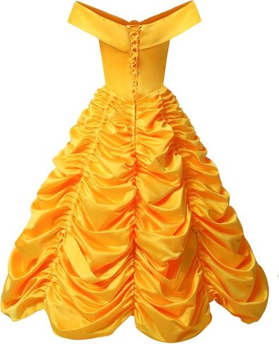 زي رومبا التنكري للسيدات فستان الأميرة بيل للحفلات الراقصة باللون الأصفر لحفلات الهالوين in Kuwait