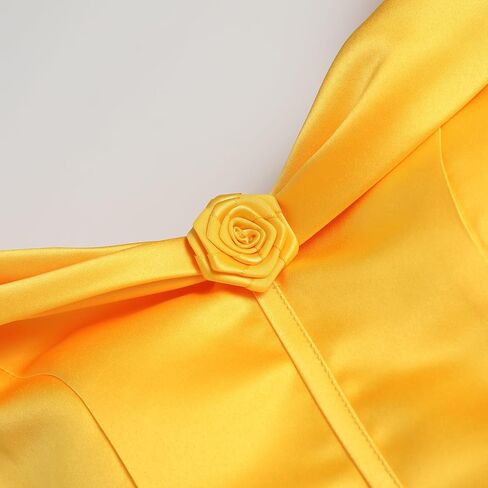 زي رومبا التنكري للسيدات فستان الأميرة بيل للحفلات الراقصة باللون الأصفر لحفلات الهالوين in Kuwait