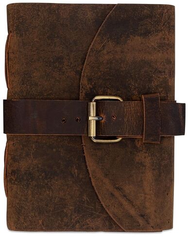 Olden Days 8"x6" Weathered Rustic Antique Medieval Ancient Fantasy Style Blank Leather Journal - Perfect for Sketching, Drawing, Notetaking, Diary, & More in Saudi Arabia