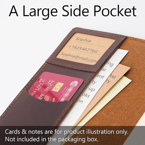 Krozur Hobonichi Techo Original Planner Cover A6, Genuine Leather, Leather Cover for Hobinichi Techo Original Planner A6, with a Build-In Pen Loop, Chestnut in Saudi Arabia