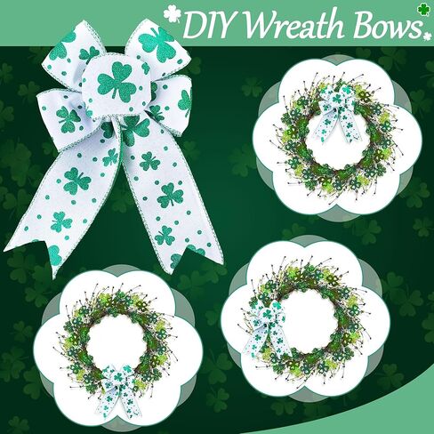 ديكورات عيد القديس باتريك من Enhon، إكليل عيد القديس باتريك مقاس 16 بوصة للباب الأمامي، إكليل البرسيم المضاء مع القوس وأضواء LED، ديكور زنبركي صناعي مقاوم للماء لجدار الشرفة المنزلية in Kuwait