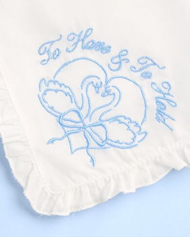 xo, Fetti To Have And To Hold Handkerchief | Bachelorette Swan, Bridal Shower, Wedding, Something Blue, Ruffle Edge, Embroidered, Bride Gift, Glam, Bride to Be, Love, Bow in Saudi Arabia
