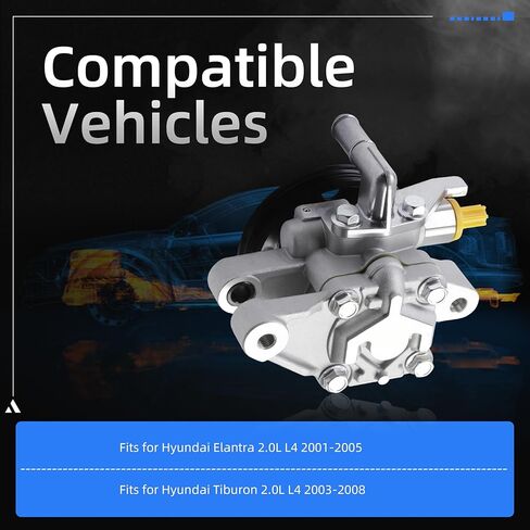 21-5260 Power Steering Pump with Pulley for Hyundai Elantra 2001-2005, for Tiburon 2003-2008, 2.0L L4, Power Assist Pump Replace# 571002D151, 96-5260, 3PK675, 57150-2D000 in Saudi Arabia