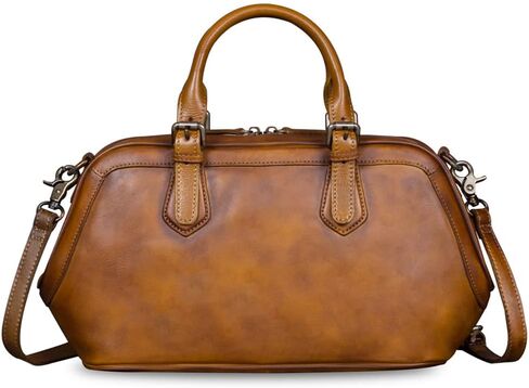 Genuine Leather Bags for Women Top Handle Handmade Handbag Vintage Style Crossbody Purses Satchel in Saudi Arabia