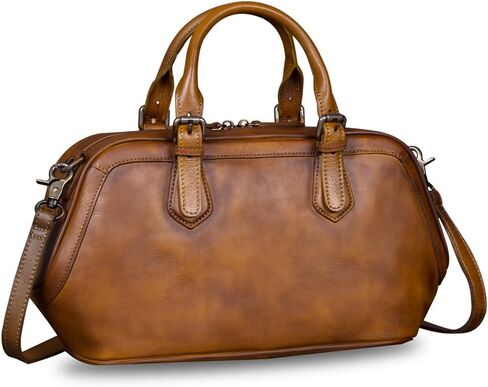 Genuine Leather Bags for Women Top Handle Handmade Handbag Vintage Style Crossbody Purses Satchel in Saudi Arabia