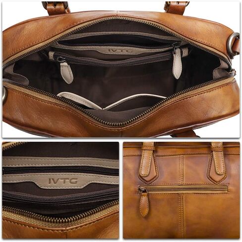 Genuine Leather Bags for Women Top Handle Handmade Handbag Vintage Style Crossbody Purses Satchel in Saudi Arabia