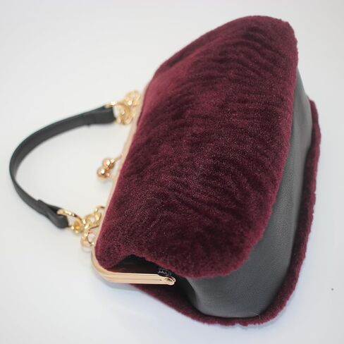حقيبة يد فاخرة من صوف الشيرلينغ - حقيبة أنيقة بمقبض علوي قابل للتحويل مع حزام قابل للتعديل، واستخدام على الكتف والجسم in Saudi Arabia