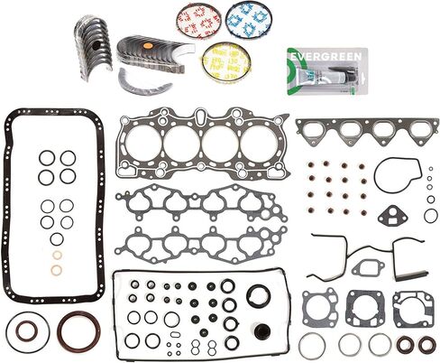 Evergreen SA-5494199370-5 Full Gasket Set Bearings Rings Compatible With/For 90-01 Acura Integra 1.8L DOHC B18A1 B18B1 in Saudi Arabia