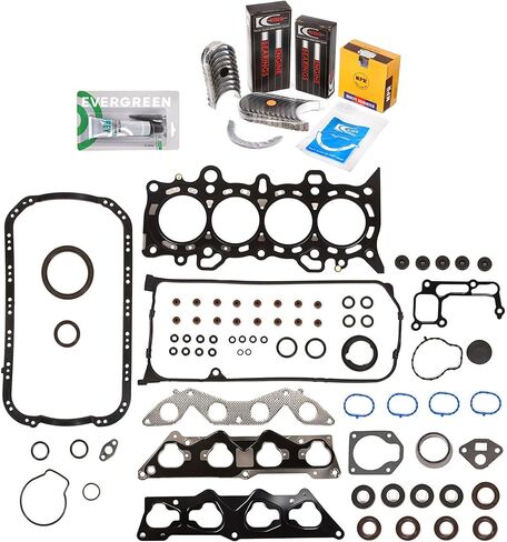 Evergreen SA-5494168833-4 مجموعة حشية كاملة محامل حلقات تناسب 01-05 Honda Civic 1.7 D17A2 D17A6 in Saudi Arabia