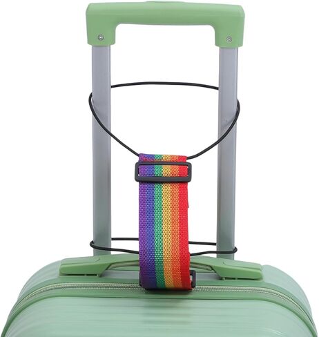 2 Pcs Elastic Suitcase Belt, Luggage Straps,Adjustable Travel Carry Strap, Add a Bag Bungees, Elastic Wrap Belts, Travel Accessories for Bag to Suitcase Handle (Multicolor) in Saudi Arabia