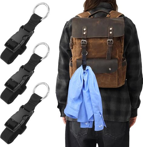 3 PCS Add a Bag Luggage Strap, Black Adjustable Luggage Connector Straps Heavy Duty Travel Belt with Metal Ring Hooks for Outdoor Travels Airport Connecting Luggages and Jackets in Saudi Arabia