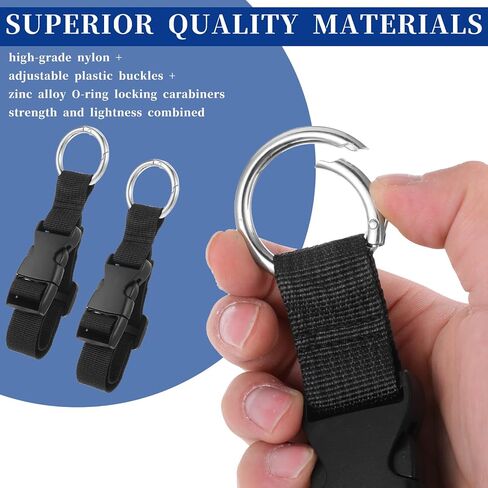 3 PCS Add a Bag Luggage Strap, Black Adjustable Luggage Connector Straps Heavy Duty Travel Belt with Metal Ring Hooks for Outdoor Travels Airport Connecting Luggages and Jackets in Saudi Arabia