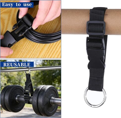 3 PCS Add a Bag Luggage Strap, Black Adjustable Luggage Connector Straps Heavy Duty Travel Belt with Metal Ring Hooks for Outdoor Travels Airport Connecting Luggages and Jackets in Saudi Arabia