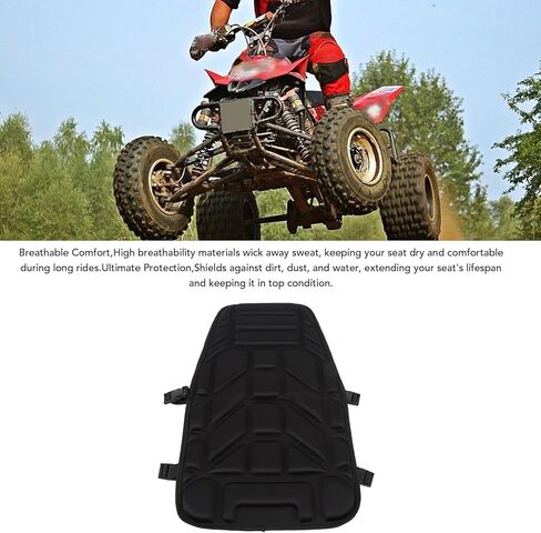 Motorcycle Seat Pad ATV Seat Cover Padded Breathable Shock Absorbing Antislip Motorcycle Seat Pad Protector for Most Snowmobile Black in Saudi Arabia