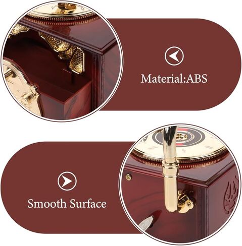 PRETYZOOM Vintage Gramophone Music Box Wind-up Classic Hand Crank for Home Table Decor Birthday Present Decoration in Saudi Arabia