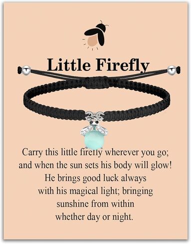 BLEOUK Firefly Bracelet Good Luck Firefly Gift Inspirational Insect Fireflies Lover Jewelry in Saudi Arabia