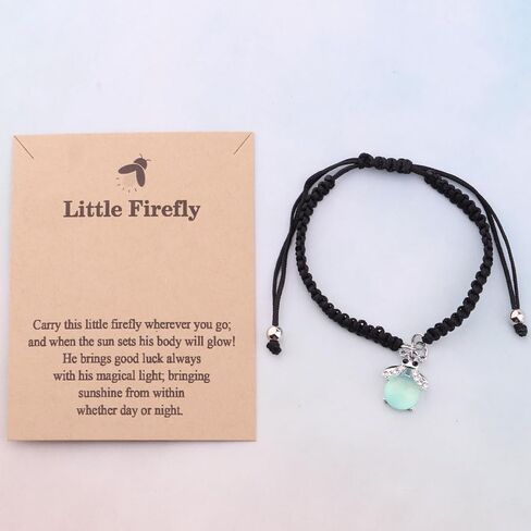 BLEOUK Firefly Bracelet Good Luck Firefly Gift Inspirational Insect Fireflies Lover Jewelry in Saudi Arabia