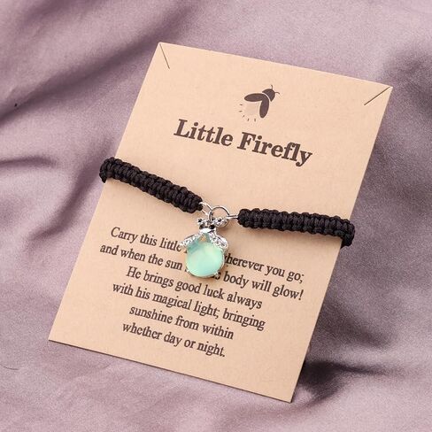BLEOUK Firefly Bracelet Good Luck Firefly Gift Inspirational Insect Fireflies Lover Jewelry in Saudi Arabia