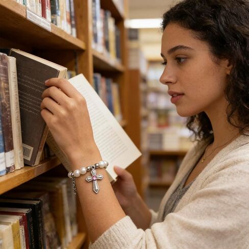 هدايا المناولة الأولى للفتيات، هدية المناولة المقدسة الأولى للفتيات، سوار متقاطع للفتيات، أساور كاثوليكية، هدية المعمودية للنساء، عيد الحب الأول، عيد الأم، عيد ميلاد، هدايا الصداقة in Saudi Arabia