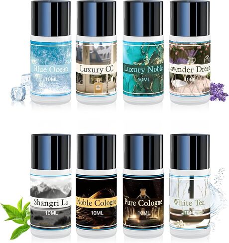 معطر هواء السيارة الذكية، إعادة تعبئة معطر هواء السيارة، إعادة تعبئة أروماتيزانتي بارا كارو، مجموعة 8 قطع من الزيوت العطرية المختلطة لموزعات روائح السيارات (لا يتضمن موزع الروائح) in Saudi Arabia