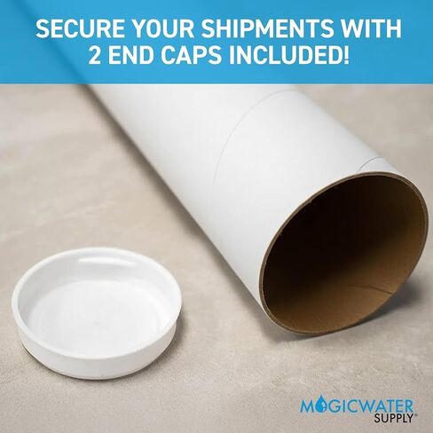 MagicWater Supply Mailing Tube 2 in x 6 in White - 12 Pack - for Shipping and Storage of Posters, Arts, Crafts, and Documents in Saudi Arabia